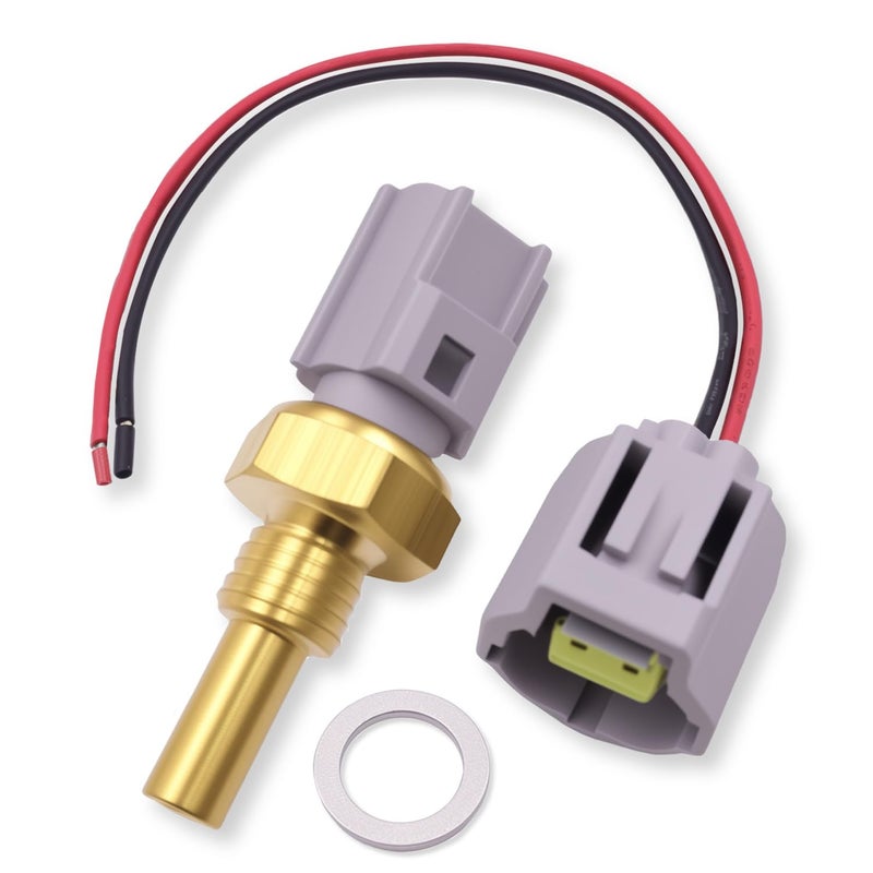 VEHICODE Engine Coolant Temperature Sensor, ECT Water Temp Sensor Compatible with Toyota Tacoma 4Runner Camry Corolla Tundra RAV4 Sienna Prius Avalon Celica, Mazda 2 3 6 CX-5, Lexus, w/Connector - Image 1